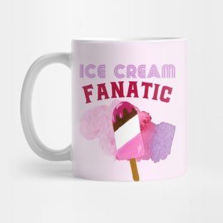 Ice cream fanatic pink and purple icy pole Mug